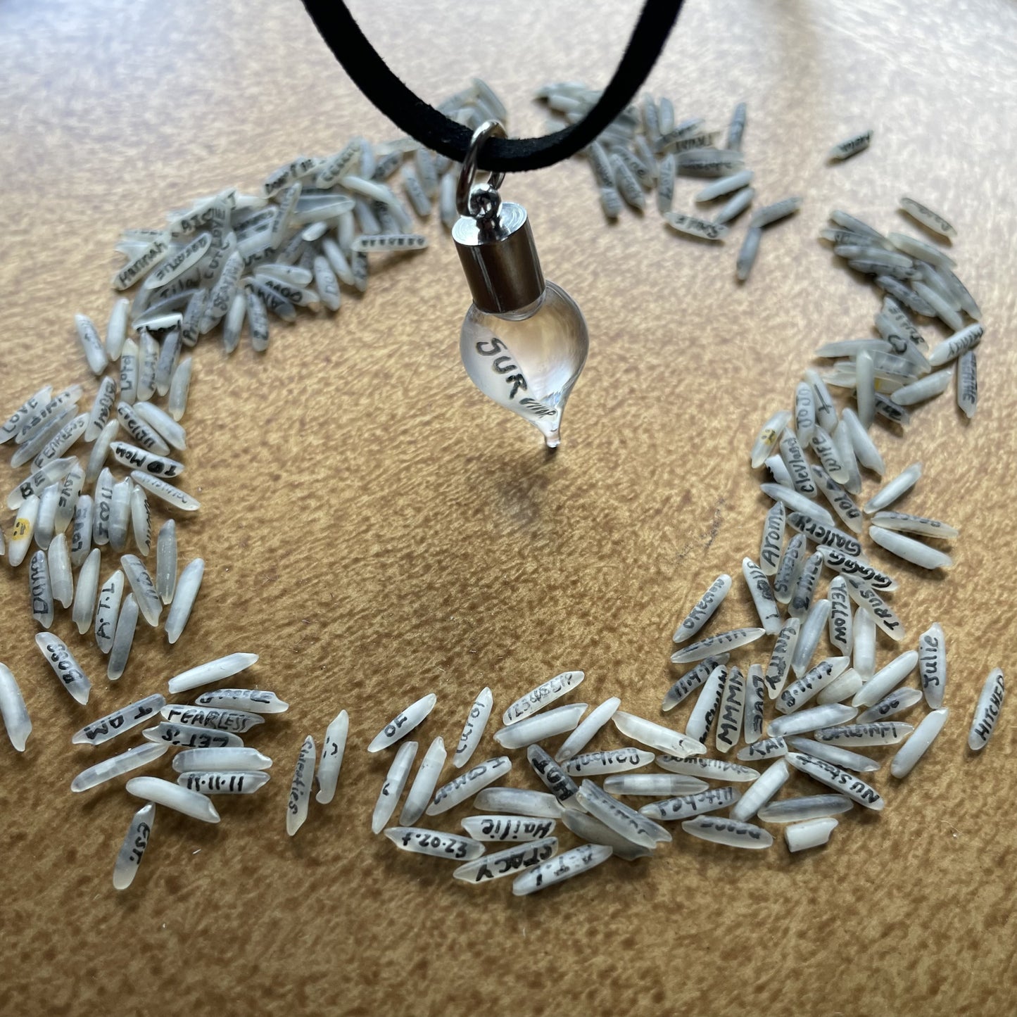 SURVIVOR Teardrop Necklace Handmade Unique Jewelry