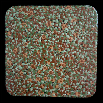 Pointillism Dot Art Wood Coasters | Colorful Acrylic Painted | Triple Sealed | Unique Boho | Home Decor