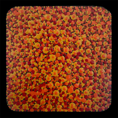Pointillism Dot Art Wood Coasters | Colorful Acrylic Painted | Triple Sealed | Unique Boho | Home Decor