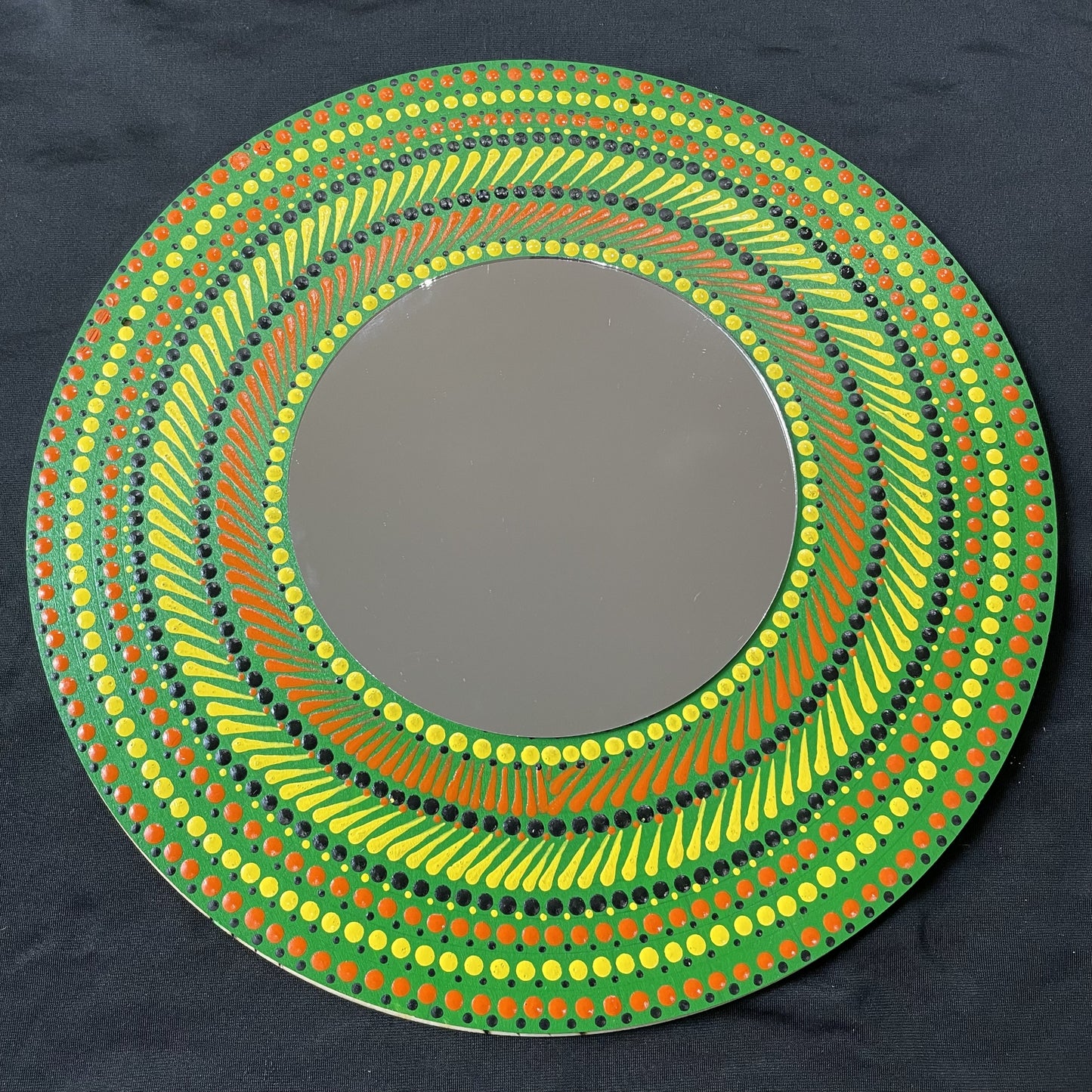 Dot Art Mirror Handmade Decorative Art Work Acrylic Painting
