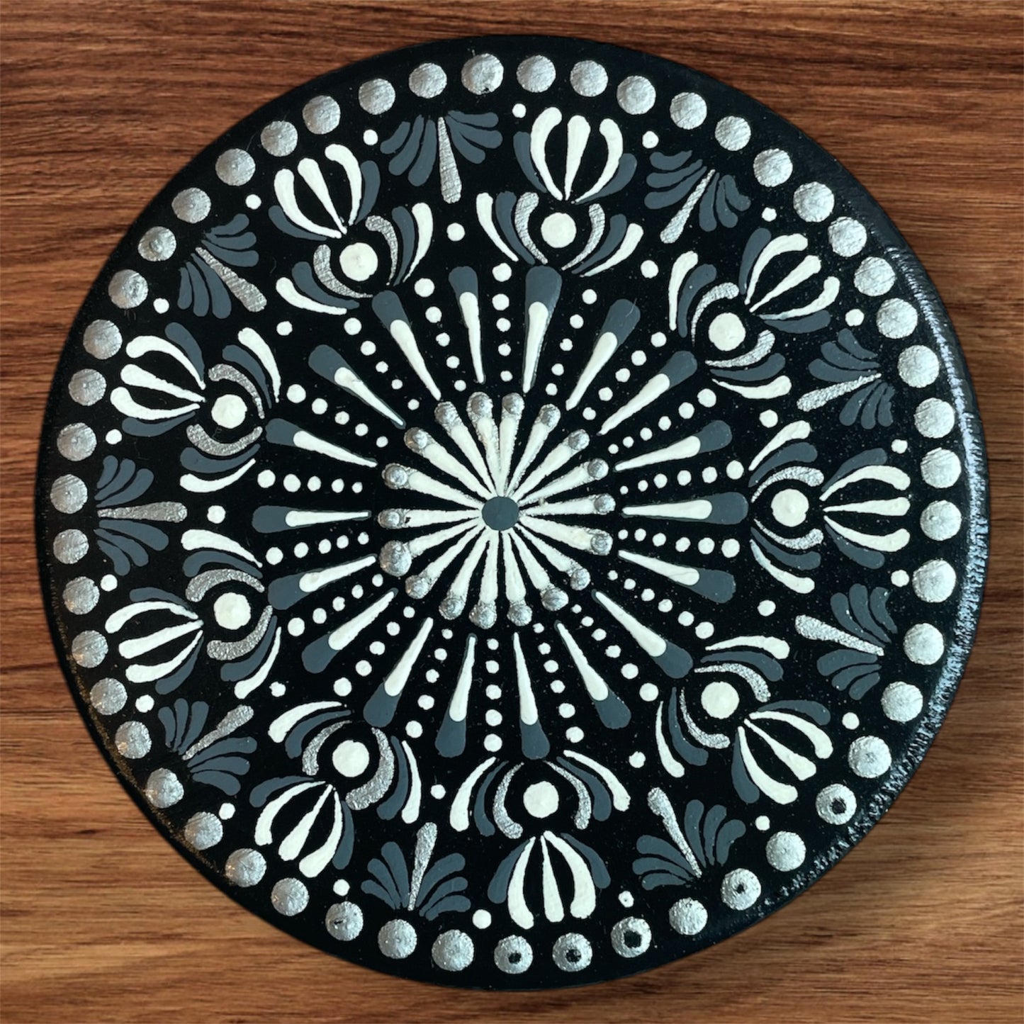 Single Drink Coasters with Dot Art Mandala Designs