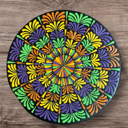 Single Round Drinks Coasters with Painted Mandalas