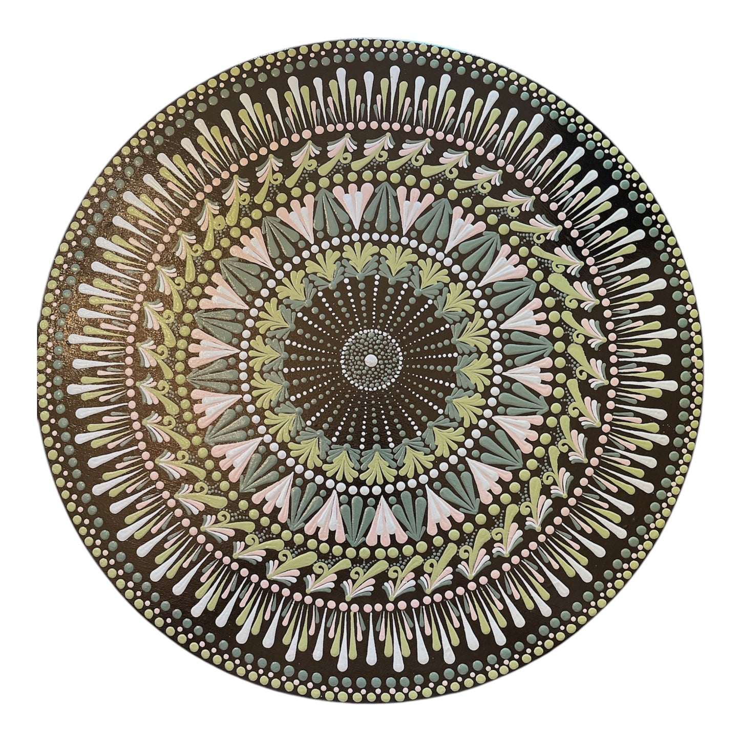 Lazy Susan Mandala Design Dining Room centerpiece Rotating Tray Decor