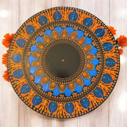 Lazy Susan Mandala Inspired Design Dining Room centerpiece