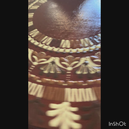 Lazy Susan Brown Tan Off-White Mandala Dining Room Table Kitchen Decor