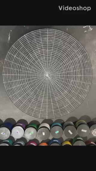 Mandala con espejos Dot Art Naranja Mar Verde y Azul Colores Pintura acrílica hecha a mano