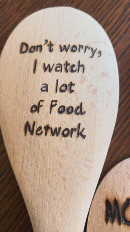 Cooking Spoons| Beechwood 14"| Eco-friendly| Quotes| Wood Burned