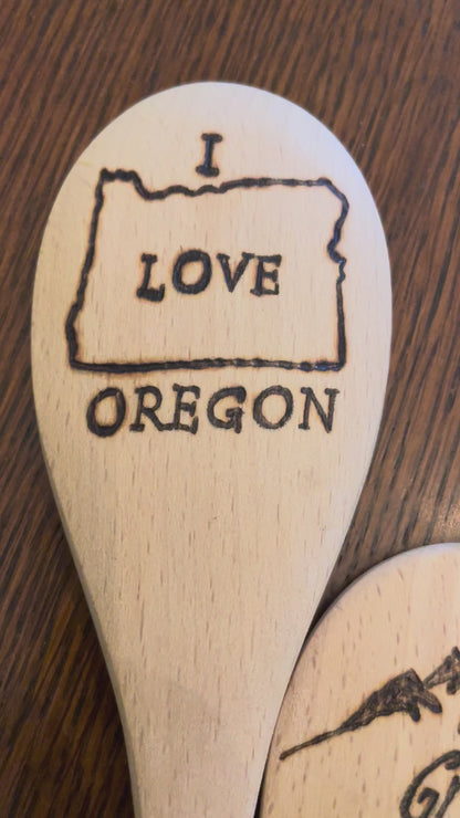 Wooden Cooking Spoons| beechwood 14"| Eco-friendly| Oregon Lovers| PNW Outdoors