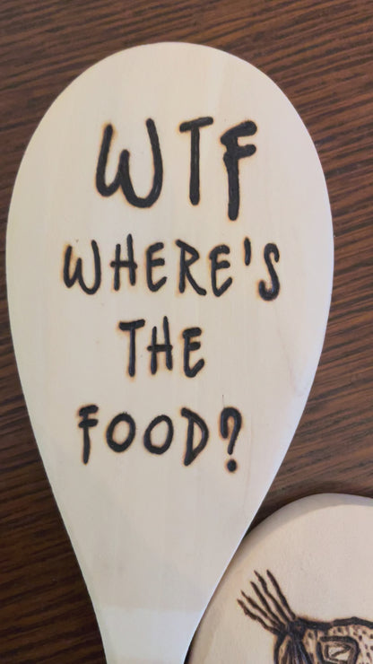 Rubberwood 14" Cooking Spoons| Eco-friendly| Quotes| Cat| Mushroom| Floral Designs