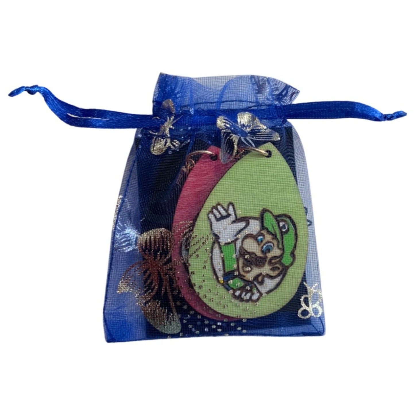 Pendientes florales de vaca madera hecha a mano quemada y pintada moda lágrima ligera
