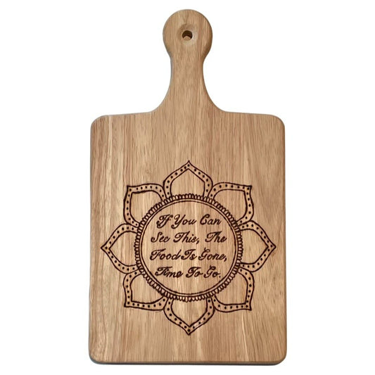 Mandala cita mantequilla tabla de cortar hecha a mano madera quemada hecha a mano