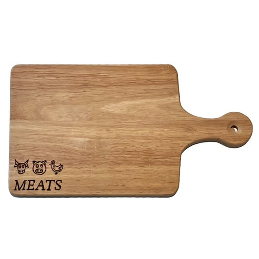 Tabla de mantequilla de carnes Tabla de cortar Madera hecha a mano Arte quemado