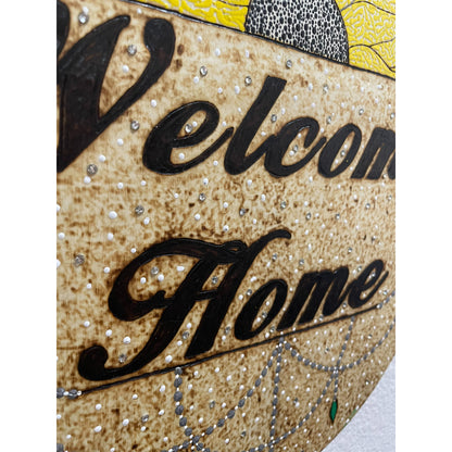 Welcome Home Dot Art with Clear Rhinestones - East West Art Creations