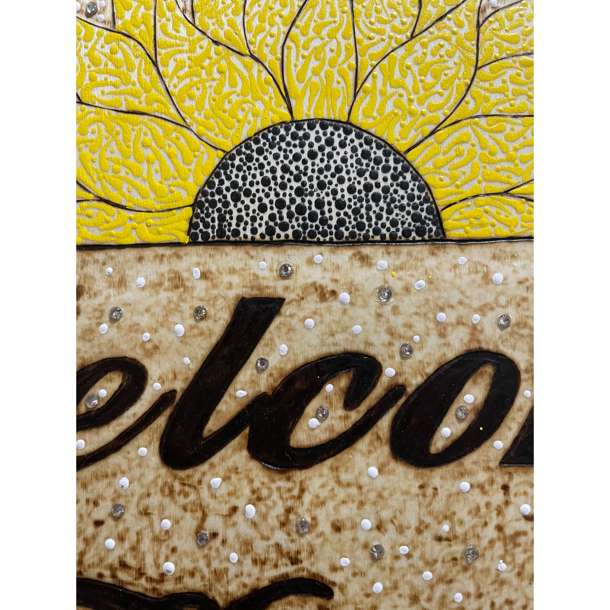 Welcome Home Dot Art with Clear Rhinestones - East West Art Creations