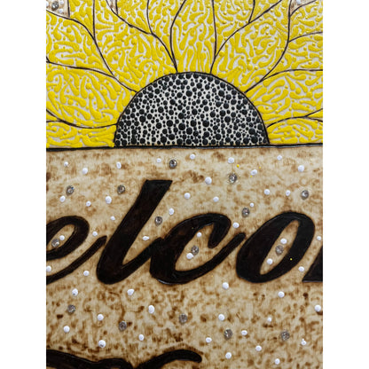 Welcome Home Dot Art with Clear Rhinestones - East West Art Creations
