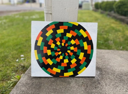 Optical Illusion on Plywood Wall Art - East West Art Creations