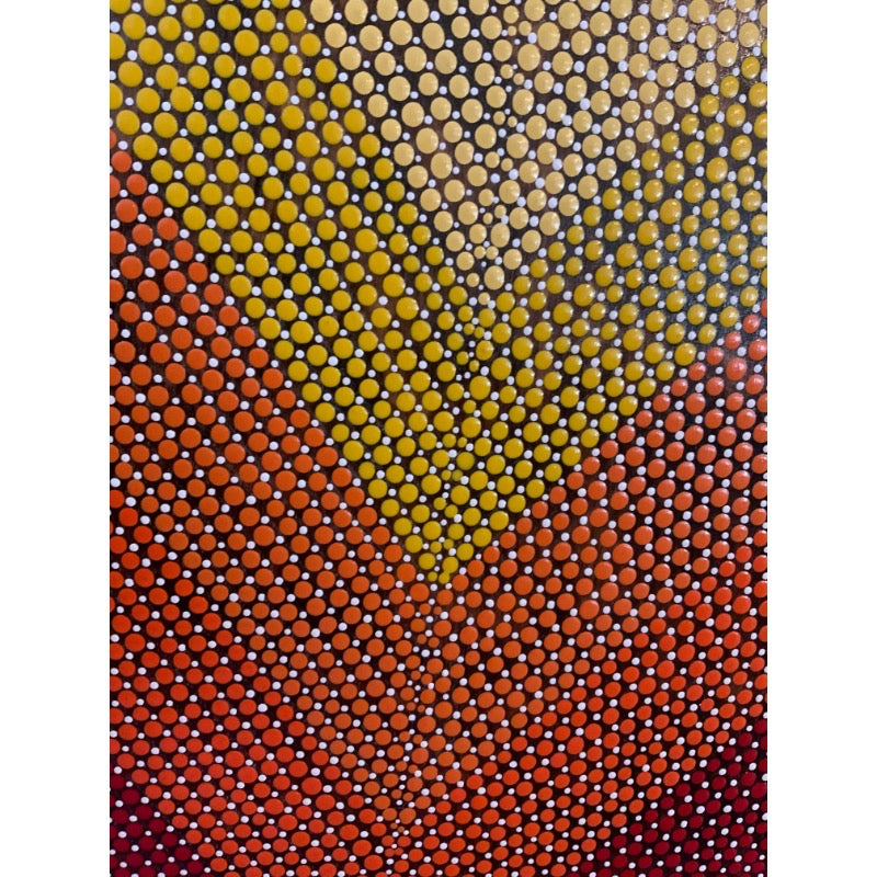 Dream Catcher Dot Art Pintura Madera Quemada Arte de pared hecho a mano