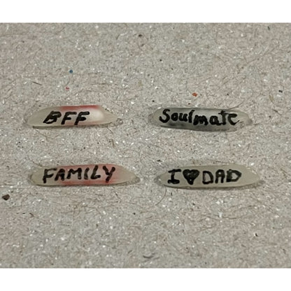 Writing on Rice Jewelry Bowling Pin Glass Necklace - East West Art Creations